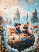 Плюшено одеало Малкият принц